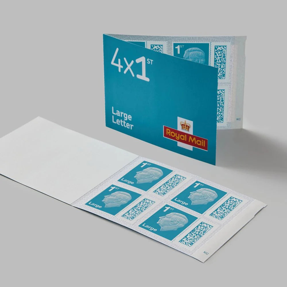 4 x Royal Mail Large Letter 1st Class Stamps