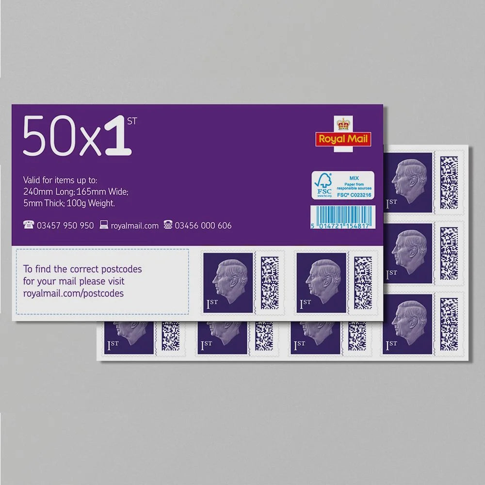 50 x Royal Mail 1st Class Stamps