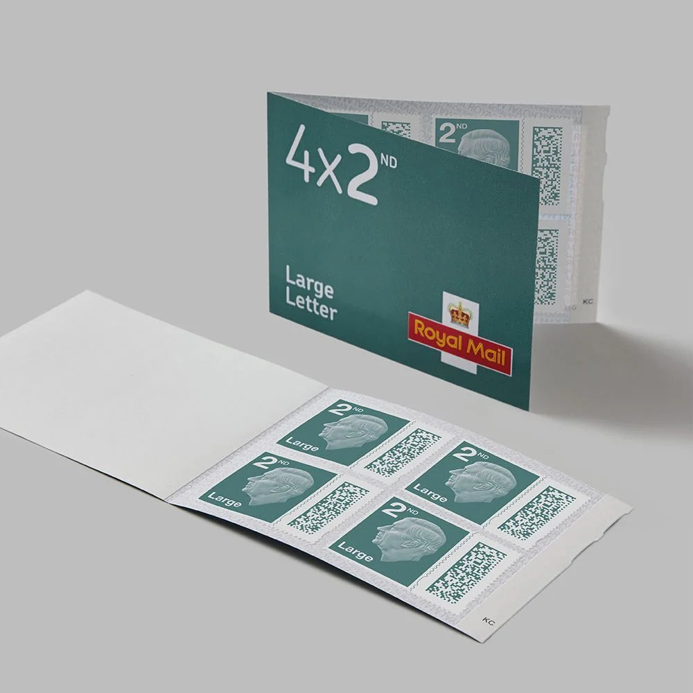 4 x Royal Mail Large Letter 2nd Class Stamps